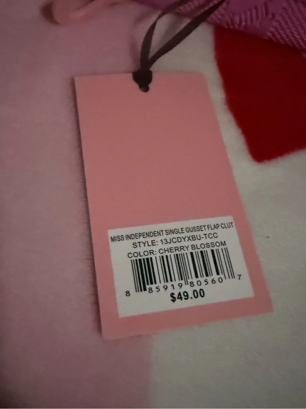 NWT Miss Independent Single Gusset Flap Clutch Wallet in Cherry Blossom